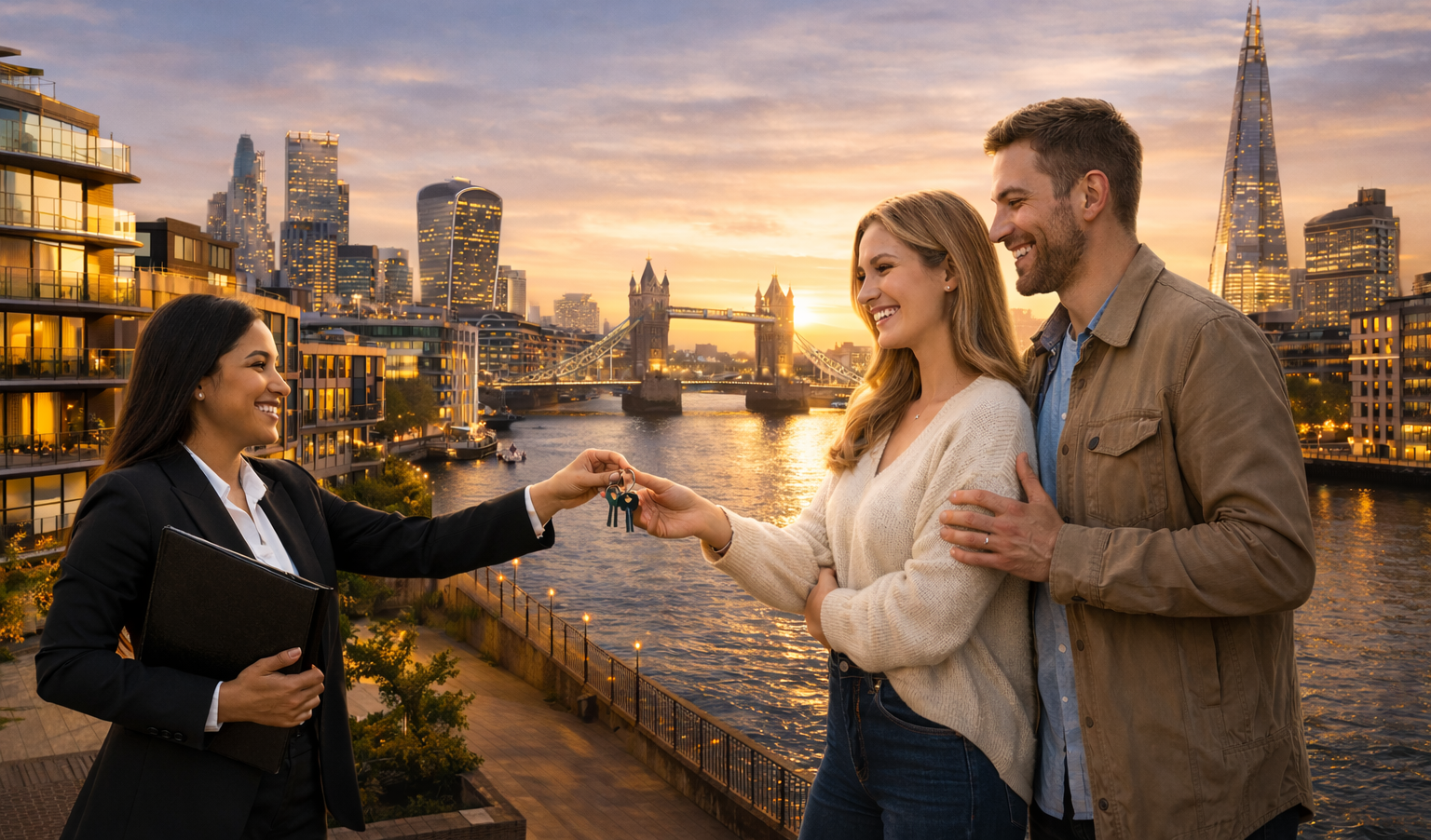 Luxury apartment exterior